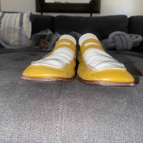 Prada mustard and white loafers - Picture 3 of 7